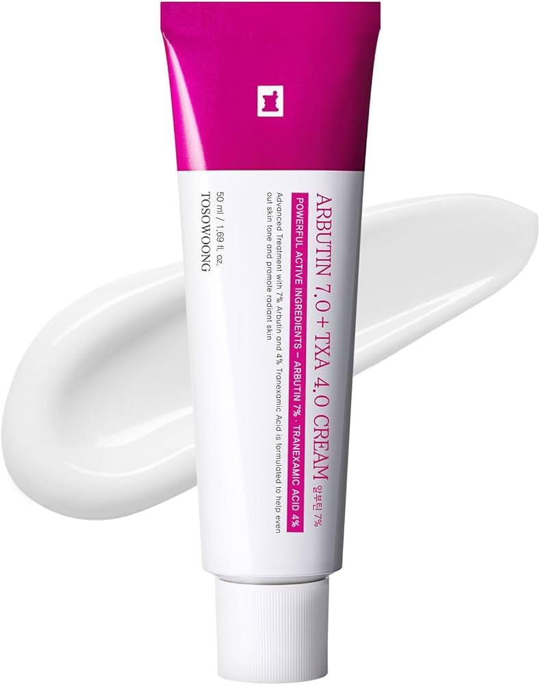 TOSOWOONG Arbutin 7.0 + Tranexamic Acid 4.0 Cream 50ml – Dark Spot Corrector & Skin Brightening Cream for Uneven Skin Tone