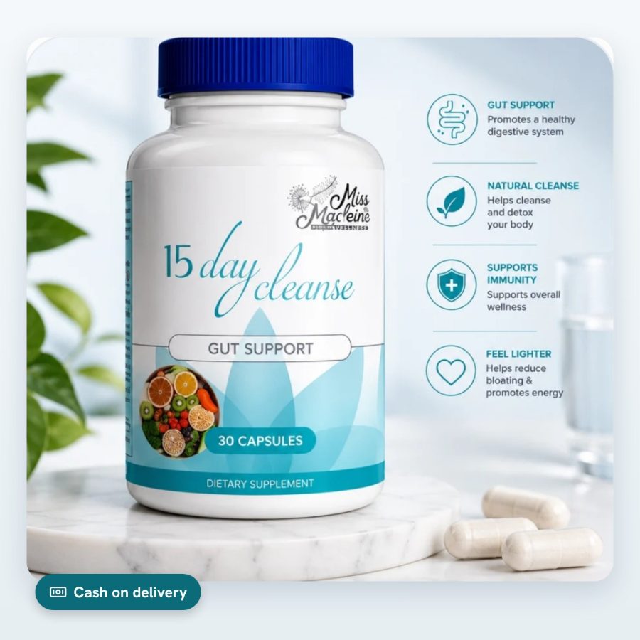 "Gut Health Support Supplement, 15 Day Cleanse, 30
